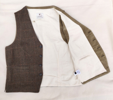 Preview: Tweed Vest Durrow Moosgrün